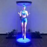 ELLO INDIA 3D HOLOGRAM FAN TUBE - Human-Sized 3D Hologram Display Cabinet (6ft Tall Display, 7ft Overall) - Enclosed Multi-Fan System